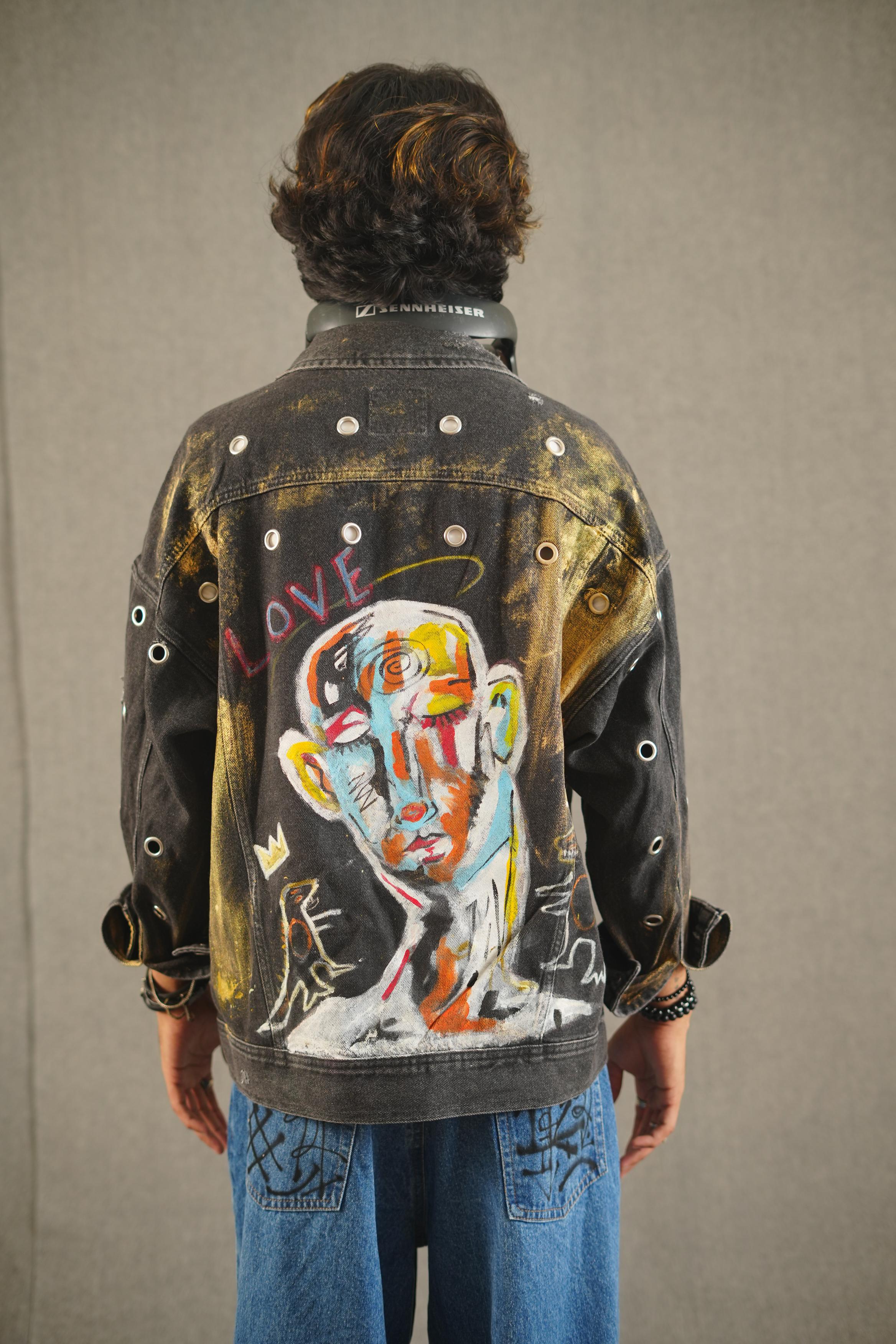 Abstract Painted Black Jacket