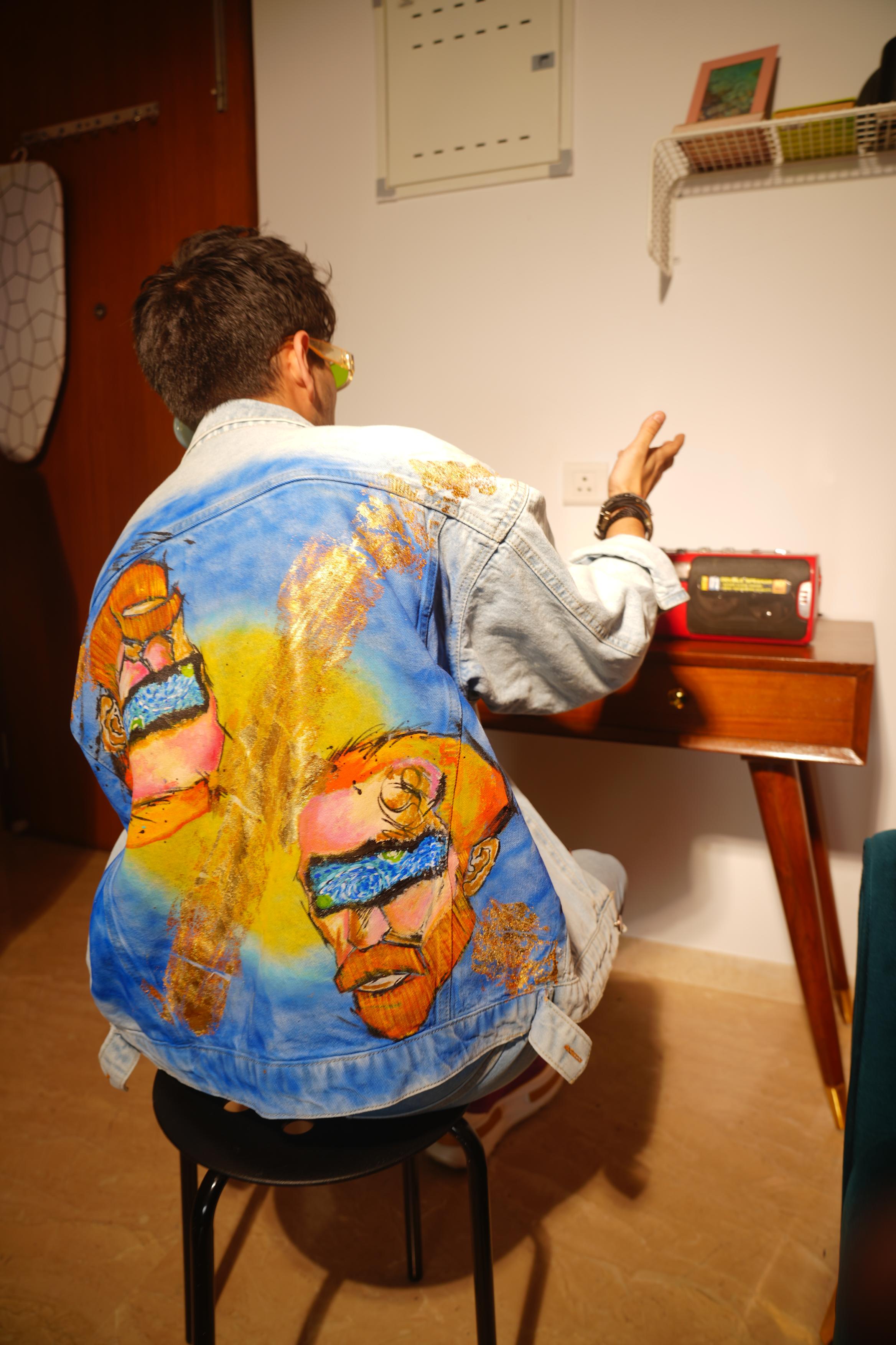 Van Gogh's Voided Gaze Hand-Painted Jacket