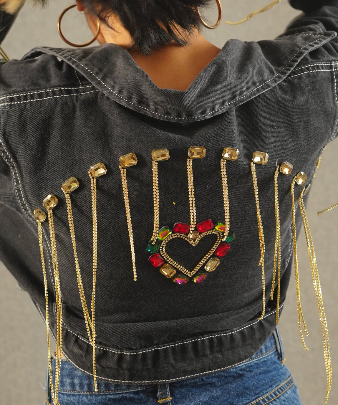 Nightfall Diamond Heartstrings Crop Jacket